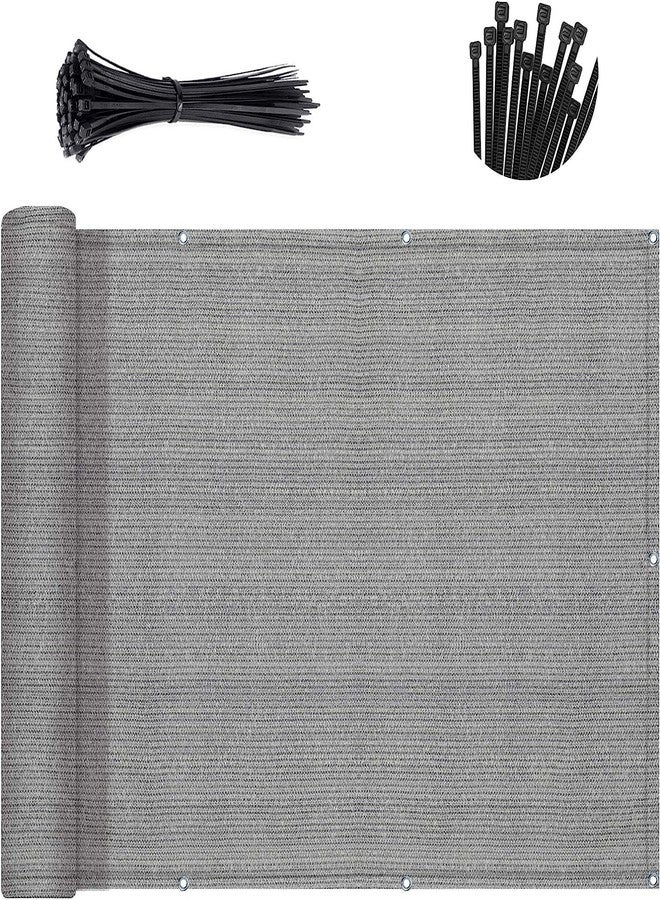 SUNNY GUARD 3'x16' Brown Grey Balcony Deck Privacy Screen Fence, Apartments Railing, Heavy Duty Wind Block Screen for Outdoor,Backyard,Patio,Porch Privacy（We Make Custom Sizes） - Image 2